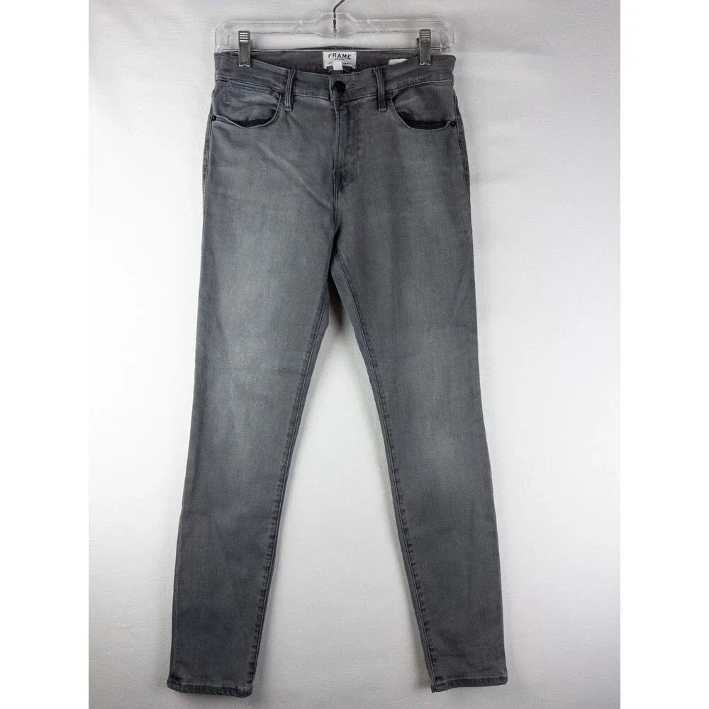Frame Le High Skinny Jeans Womens 28 Dark‎ Wash Denim Mid Rise Pockets